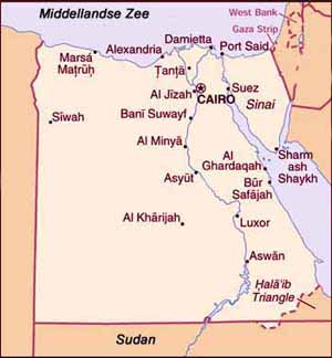 Kaart Egypte