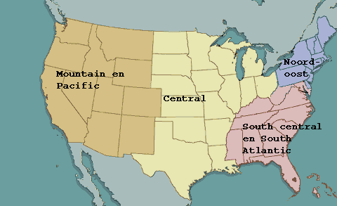 Kaart van VS