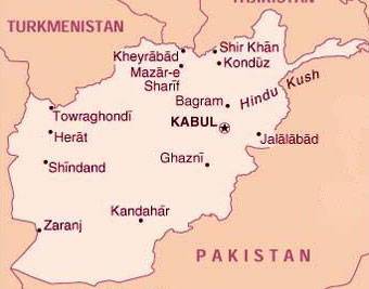 Kaart van Afghanistan