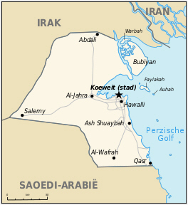 Kaart van Koeweit