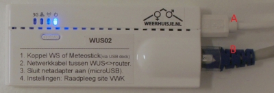 Aansluiten MeteoBridge (ASUS) Aansluiten MeteoBridge (ASUS)