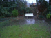 Achtertuin blank na zware regenval, Capelle aan den IJssel, 20 februari 2022